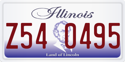 IL license plate Z540495