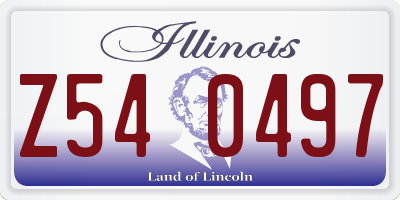 IL license plate Z540497