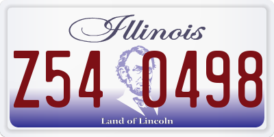 IL license plate Z540498
