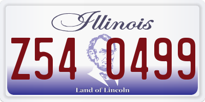 IL license plate Z540499