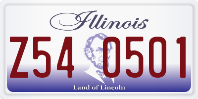 IL license plate Z540501
