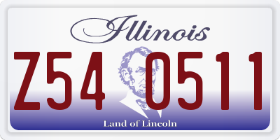 IL license plate Z540511