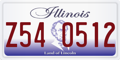 IL license plate Z540512