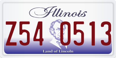 IL license plate Z540513