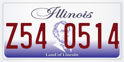 IL license plate Z540514