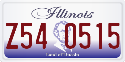 IL license plate Z540515