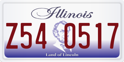 IL license plate Z540517