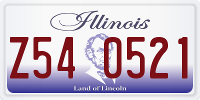 IL license plate Z540521