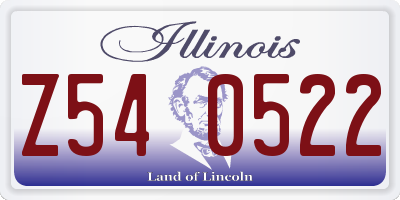 IL license plate Z540522