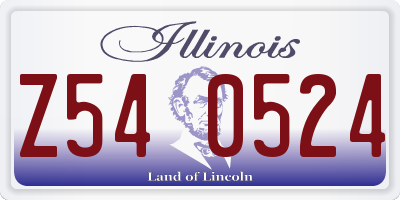 IL license plate Z540524
