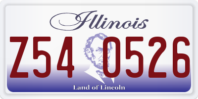 IL license plate Z540526