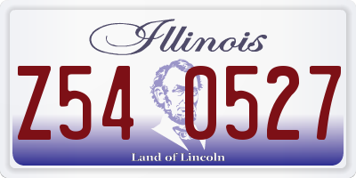 IL license plate Z540527