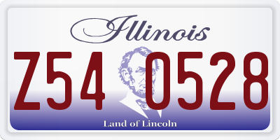 IL license plate Z540528
