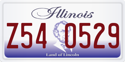 IL license plate Z540529