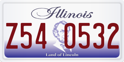 IL license plate Z540532
