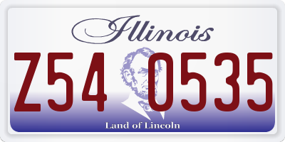 IL license plate Z540535