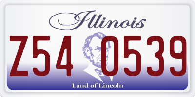 IL license plate Z540539