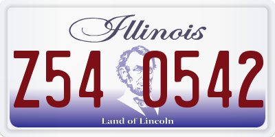 IL license plate Z540542