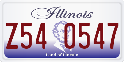 IL license plate Z540547