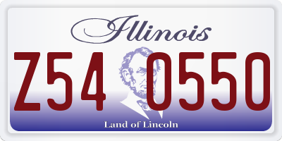 IL license plate Z540550
