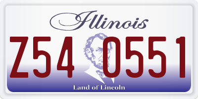 IL license plate Z540551