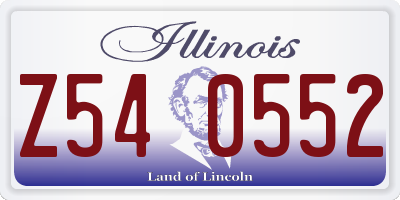 IL license plate Z540552