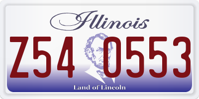 IL license plate Z540553