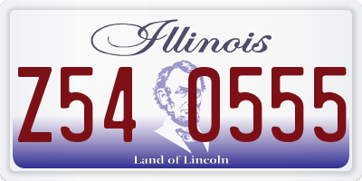 IL license plate Z540555
