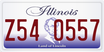 IL license plate Z540557