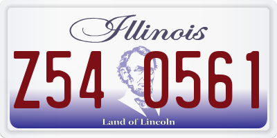 IL license plate Z540561