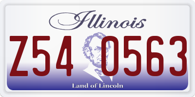 IL license plate Z540563