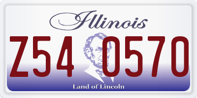 IL license plate Z540570