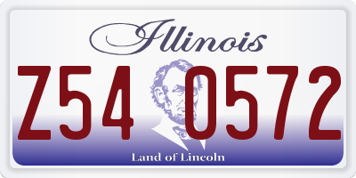 IL license plate Z540572