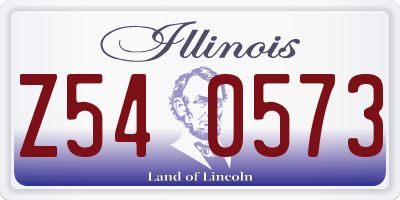 IL license plate Z540573