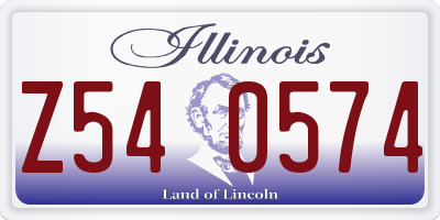 IL license plate Z540574