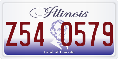 IL license plate Z540579