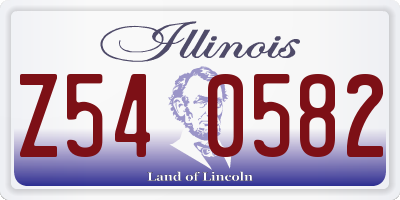 IL license plate Z540582