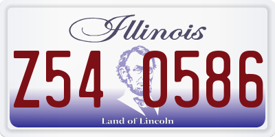 IL license plate Z540586