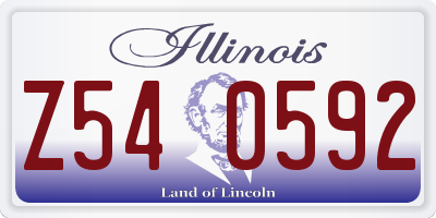 IL license plate Z540592