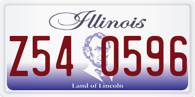 IL license plate Z540596