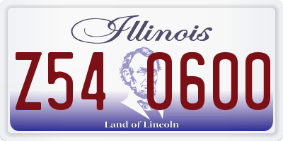 IL license plate Z540600