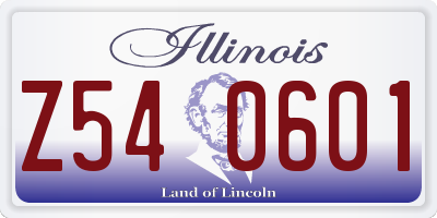 IL license plate Z540601