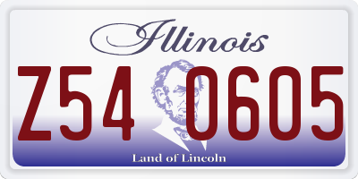 IL license plate Z540605