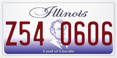 IL license plate Z540606