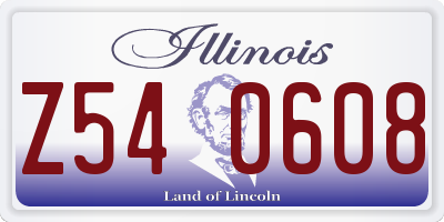 IL license plate Z540608