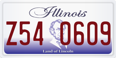 IL license plate Z540609