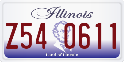 IL license plate Z540611