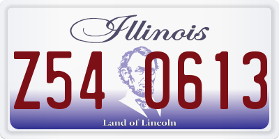 IL license plate Z540613