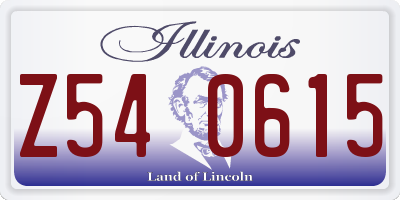 IL license plate Z540615
