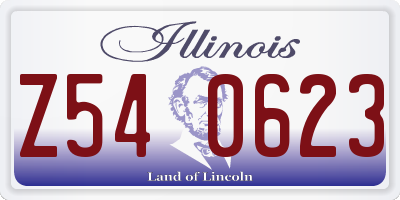 IL license plate Z540623